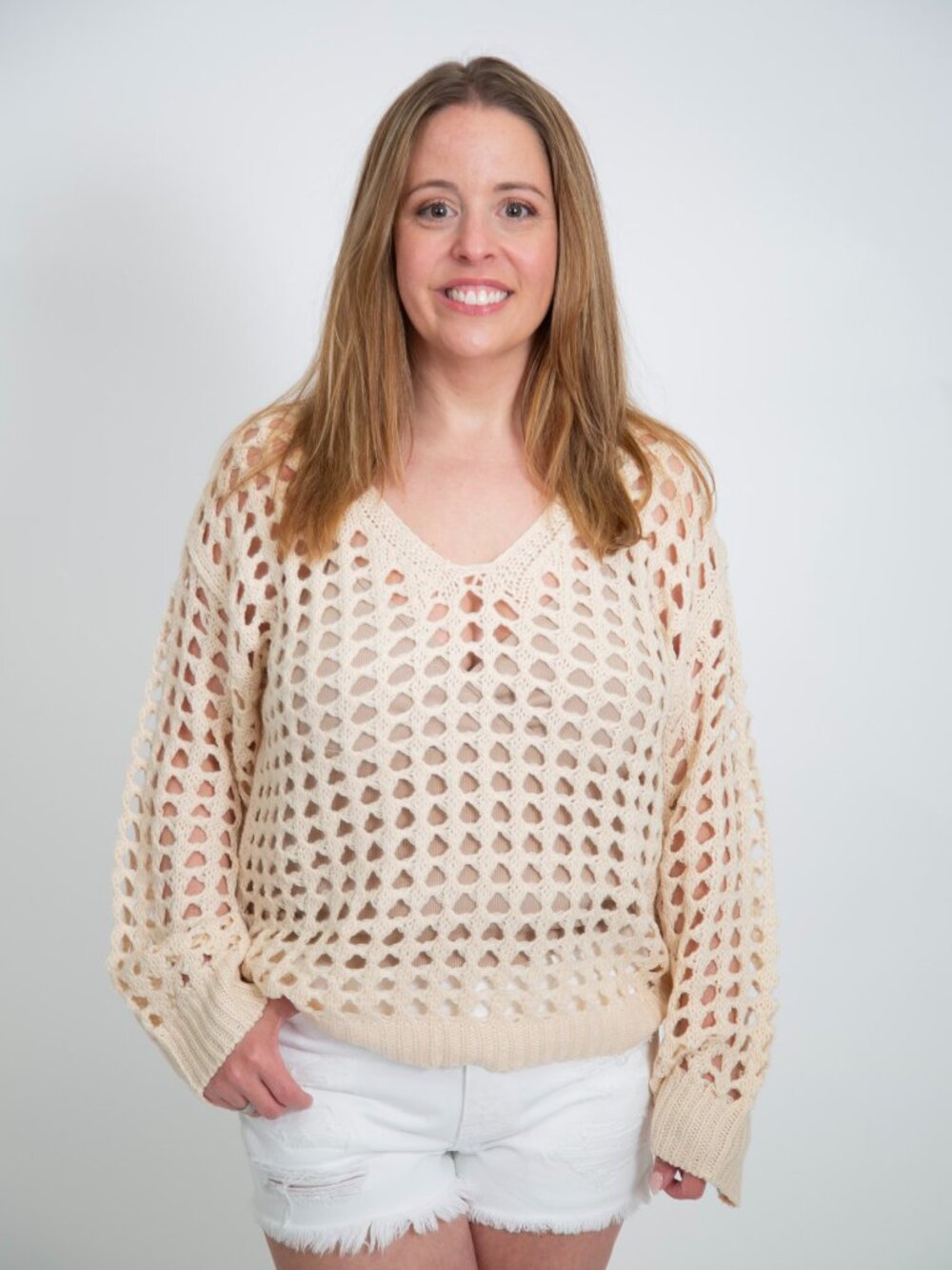 Open Knit Cover Up Sweater